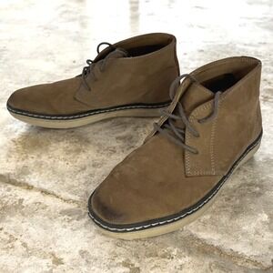 Johnston Murphy Boots Boys 1 McGuffey Chukka Suede Leather Ankle Lace Up